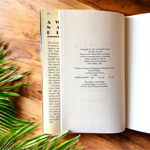 A Woman Named Drown by Padgett Powell – First Edition 1987 HC w/ Dust Jacket - Picture 4 of 7